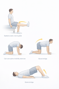 Ejercicios terapéuticos de fisioterapia para la ciática