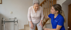 Debilidad en las piernas al subir escaleras en adultos mayores