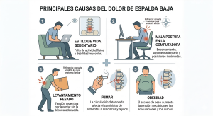 Principales causas del dolor lumbar infografia medica