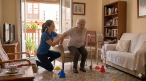 ejercicio levantarse de una silla para fortalecer piernas en personas mayores